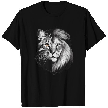 Discover cat half lion design art T Shirts