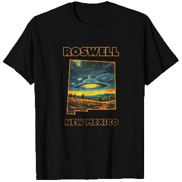Discover New Mexico Roswell - Alien Saucer T Shirts