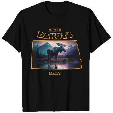 Discover North Dakota - Moose T Shirts