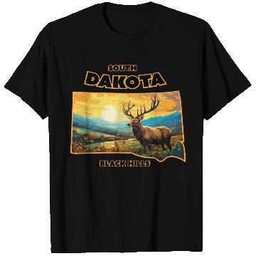 Discover South Dakota - Elk T Shirts