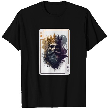 Discover Creepy Card Game King Spades Poker Nightmare T Shirts