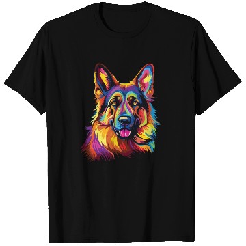 Discover Watercolor Colorful German Shepherd T Shirts