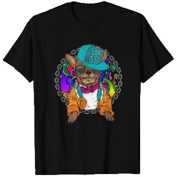 Discover Street Dog Chihuahua Graffiti With Chain Dog T Shirts