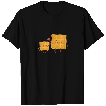 Discover Waffle Mom with Waffle Child Dough Pastry T Shirts