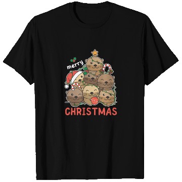 Discover Otter Christmas Tree Merry Christmas T Shirts