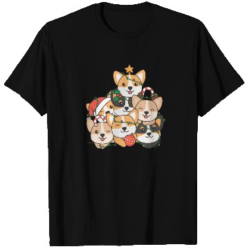 Discover Corgi Christmas Tree Funny Animal Christmas T Shirts