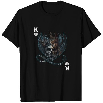 Discover Heart King Playing Card Halloween Gothic Fan T Shirts