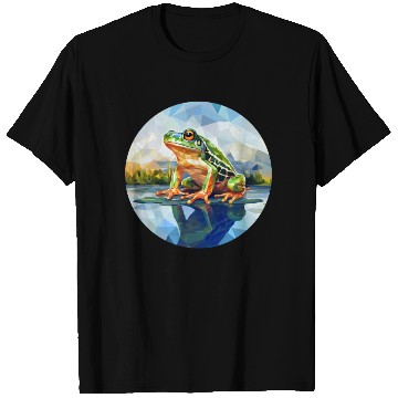 Discover Polygonal frog in the rpound T Shirts