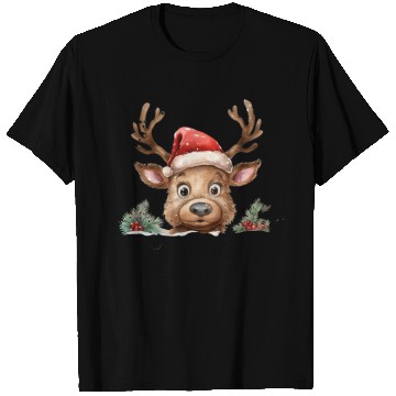 Discover Christmas watercolor Reindeer T Shirts