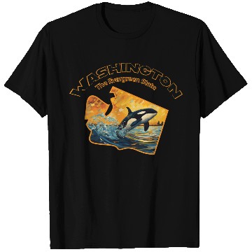 Discover Washington Wildlife - orca T Shirts