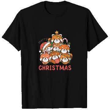 Discover Red Panda Christmas Tree Merry Christmas T Shirts