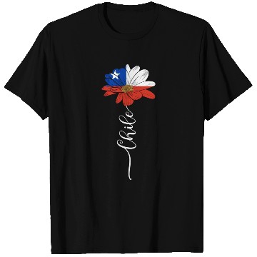 Discover Vintage Chile Sunflower Flag Chile Lover T Shirts
