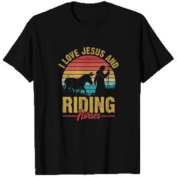 Discover I Love Jesus And Riding Horses Riding Woman Horseb T Shirts