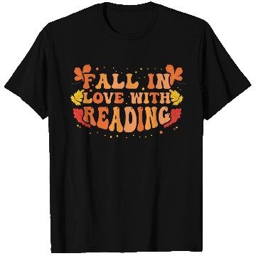 Discover Fall in Love With Reading Thanksgiving Book Lover T Shirts
