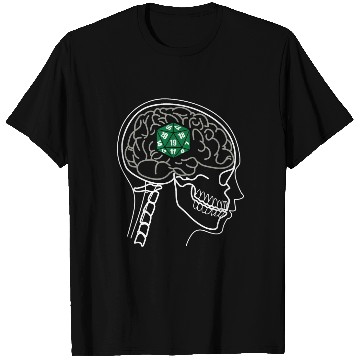 Discover TABLETOP GAMING DICE ON BRAIN X-RAY DESIGN T Shirts