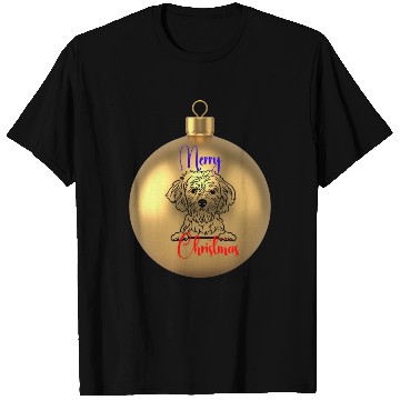 Discover Merry Dog Christmas on a gold ornament. T Shirts