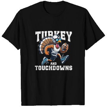 Discover Turkey Touchdowns Football Thanksgiving T Shirts