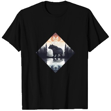 Discover Abstract bear in the mountains T Shirts