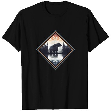 Discover Abstract bear in the mountains T Shirts