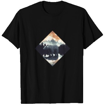 Discover Abstract bear in the mountains T Shirts