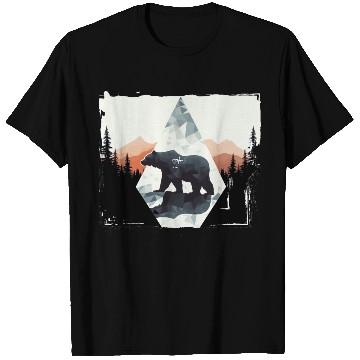 Discover Abstract bear in the mountains T Shirts