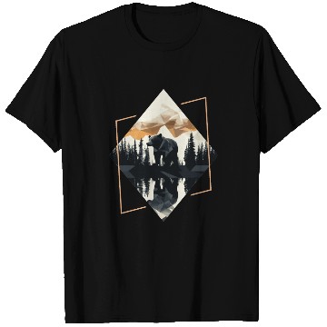 Discover Abstract bear in the mountains T Shirts