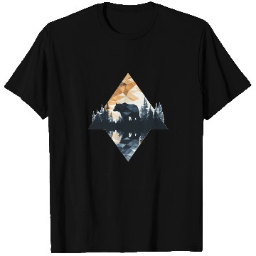 Discover Abstract bear in the mountains T Shirts