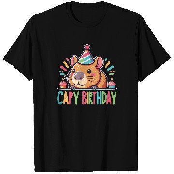 Discover Capybara Capy Birthday Pun Happy Birthday T Shirts