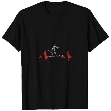 Discover Heart Beat Skiing Winter Sports Ski Lover T Shirts