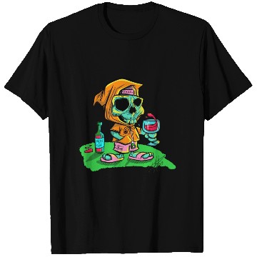 Discover Death of thirst. Thirsty skeleton. T Shirts