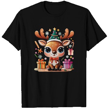 Discover Cute Reindeer Merry Christmas Gift Happy Holidays T Shirts
