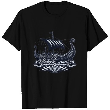 Discover Viking Raiders: Norse Seafaring Art T Shirts