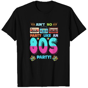 Discover 80s Party Vibes - Retro Design with Cassette Tapes T Shirts