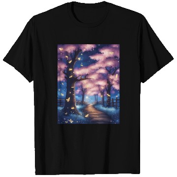Discover Fireflies In Cherry Blossom Trees T Shirts
