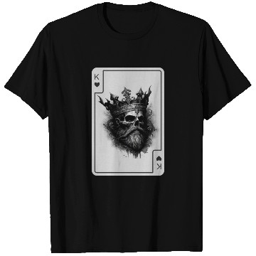 Discover King of Hearts Creepy Card Game Poker T Shirts
