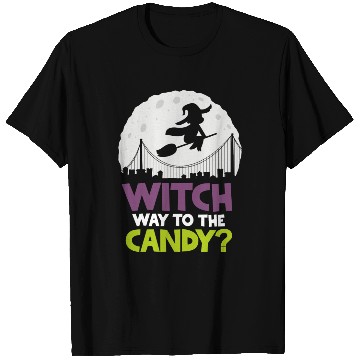 Discover Witch Way To The Candy Halloween T Shirts