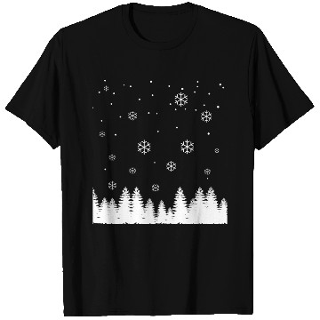 Discover Snowflakes And Pine Trees T Shirts