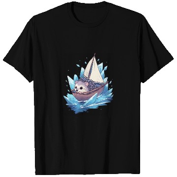 Discover Ice Sailing Hedgehog Ice Sailor Ice Boating T Shirts