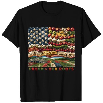 Discover Roots of Pride: Eco-Friendly Harvest Flag Design T Shirts