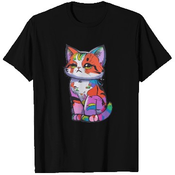 Discover Colorful Cute cat for cat Lovers T Shirts