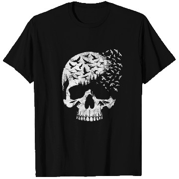Discover Vintage Skull Graphic Halloween Gothic Emo T Shirts
