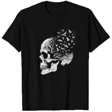 Discover Vintage Skull Graphic Halloween Gothic Emo T Shirts