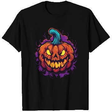 Discover Spooky Colorful Halloween Pumpkin T Shirts