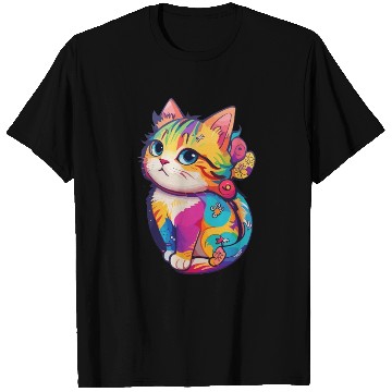 Discover Colorful Cute cat for cat Lovers T Shirts