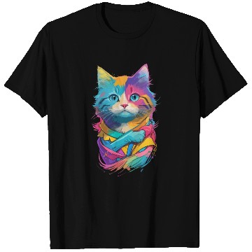 Discover Colorful Cute cat for cat Lovers T Shirts