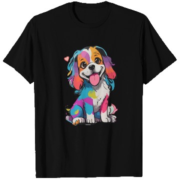 Discover Colorful Cute Dog for Dog Lovers T Shirts