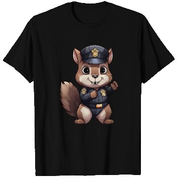 Discover Squirrel policeman T Shirts