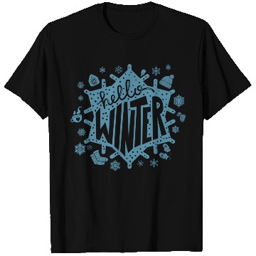 Discover Abstract Winter Snowflakes" T Shirts