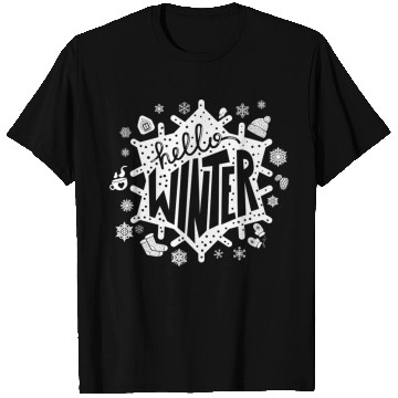 Discover Abstract Winter Snowflakes" T Shirts