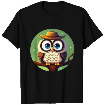 Discover Owl in a hat T Shirts